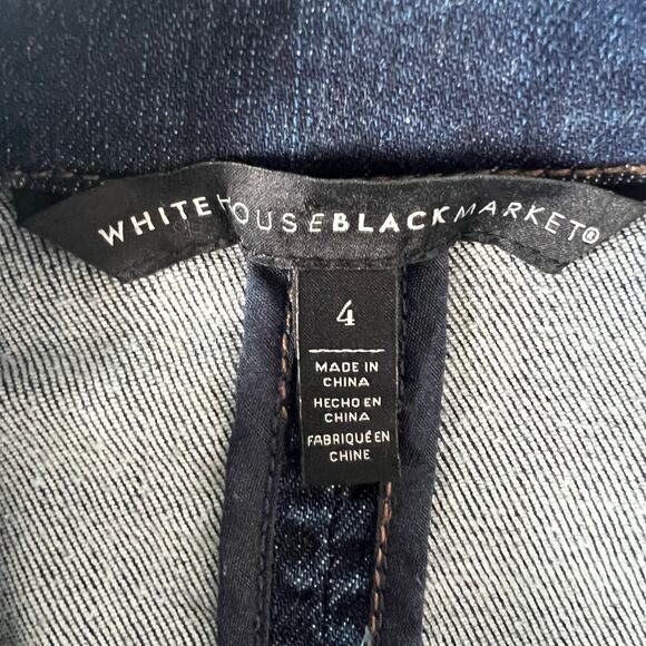 White House Black Market Jean Jacket Size 4 - Picture 3 of 13